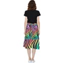 Rainbow Zebra Stripes Frill Hi Low Chiffon Skirt View2