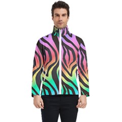 Rainbow Zebra Stripes Men s Bomber Jacket