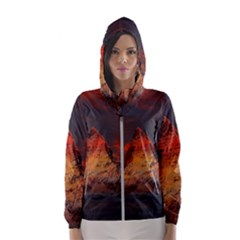 Switzerland-zermatt-mountains-snow- Women s Hooded Windbreaker