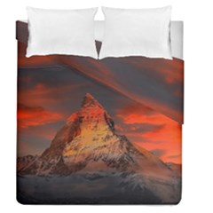 Switzerland-zermatt-mountains-snow- Duvet Cover Double Side (queen Size)