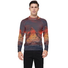 Switzerland-zermatt-mountains-snow- Men s Long Sleeve Rash Guard by Amaryn4rt