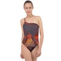 Switzerland-zermatt-mountains-snow- Classic One Shoulder Swimsuit View1