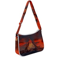 Switzerland-zermatt-mountains-snow- Zip Up Shoulder Bag