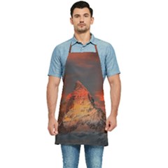 Switzerland-zermatt-mountains-snow- Kitchen Apron by Amaryn4rt