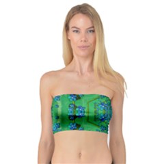 Vines Of Beautiful Flowers On A Painting In Mandala Style Bandeau Top