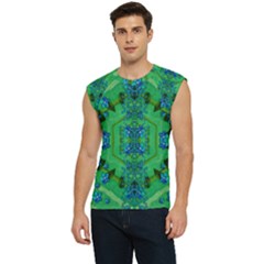 Vines Of Beautiful Flowers On A Painting In Mandala Style Men s Raglan Cap Sleeve Tee by pepitasart