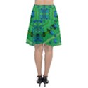 Vines Of Beautiful Flowers On A Painting In Mandala Style Chiffon Wrap Front Skirt View2