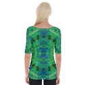 Vines Of Beautiful Flowers On A Painting In Mandala Style Wide Neckline Tee View2