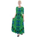 Vines Of Beautiful Flowers On A Painting In Mandala Style Half Sleeves Maxi Dress View1