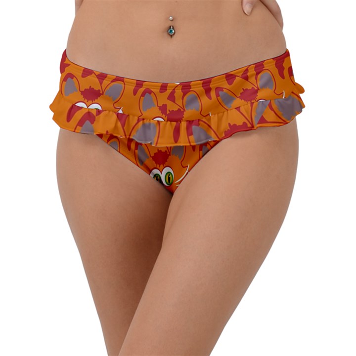 Animals Pet Cats Frill Bikini Bottom