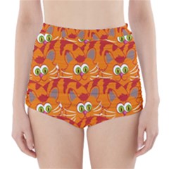 Animals Pet Cats High-waisted Bikini Bottoms by artworkshop