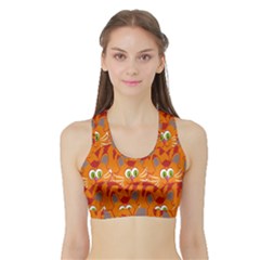 Animals Pet Cats Sports Bra With Border by artworkshop