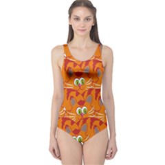 Animals Pet Cats One Piece Swimsuit by artworkshop