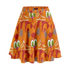 Animals Pet Cats High Waist Skirt by artworkshop