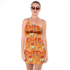 Animals Pet Cats One Soulder Bodycon Dress by artworkshop