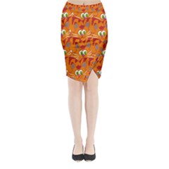 Animals Pet Cats Midi Wrap Pencil Skirt by artworkshop