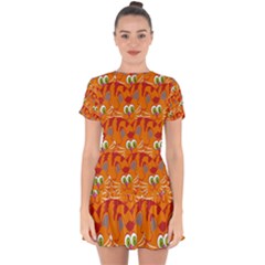 Animals Pet Cats Drop Hem Mini Chiffon Dress by artworkshop