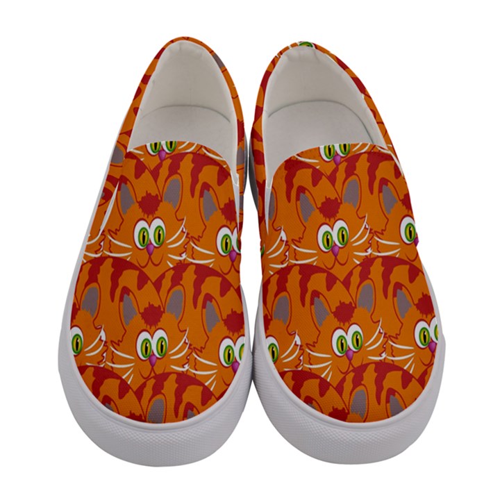 Animals Pet Cats Women s Canvas Slip Ons