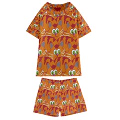 Animals Pet Cats Kids  Swim Tee And Shorts Set by artworkshop