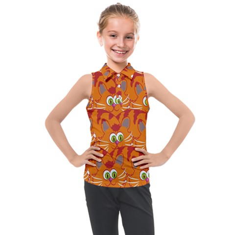 Animals Pet Cats Kids  Sleeveless Polo Tee by artworkshop