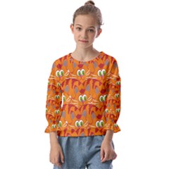 Animals Pet Cats Kids  Cuff Sleeve Top