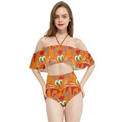 Animals Pet Cats Halter Flowy Bikini Set  by artworkshop