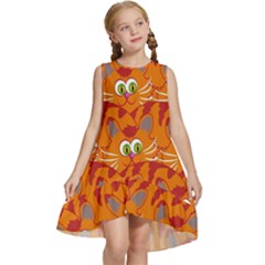 Animals Pet Cats Kids  Frill Swing Dress by artworkshop