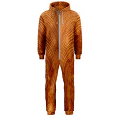 Annual Rings Tree Wood Hooded Jumpsuit (men) by artworkshop