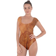 Annual Rings Tree Wood Short Sleeve Leotard  by artworkshop