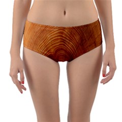 Annual Rings Tree Wood Reversible Mid-waist Bikini Bottoms by artworkshop