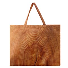 Annual Rings Tree Wood Zipper Large Tote Bag