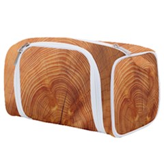 Annual Rings Tree Wood Toiletries Pouch by artworkshop