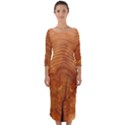 Annual Rings Tree Wood Quarter Sleeve Midi Bodycon Dress View1