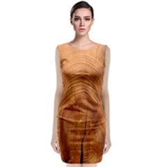 Annual Rings Tree Wood Classic Sleeveless Midi Dress by artworkshop