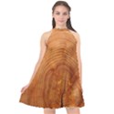 Annual Rings Tree Wood Halter Neckline Chiffon Dress  View1