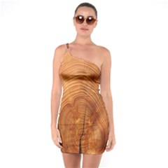 Annual Rings Tree Wood One Soulder Bodycon Dress