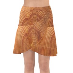 Annual Rings Tree Wood Wrap Front Skirt by artworkshop