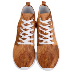 Annual Rings Tree Wood Men s Lightweight High Top Sneakers by artworkshop