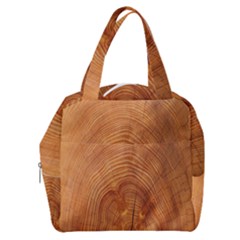 Annual Rings Tree Wood Boxy Hand Bag by artworkshop