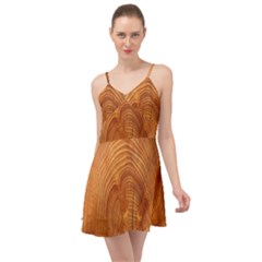 Annual Rings Tree Wood Summer Time Chiffon Dress by artworkshop