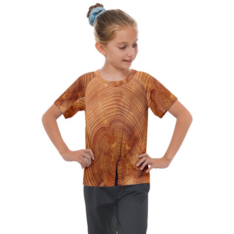 Annual Rings Tree Wood Kids  Mesh Piece Tee by artworkshop