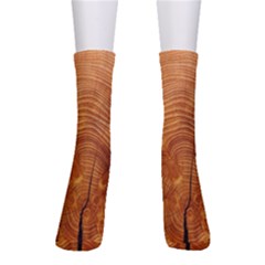 Annual Rings Tree Wood Crew Socks by artworkshop