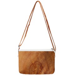 Annual Rings Tree Wood Double Gusset Crossbody Bag by artworkshop