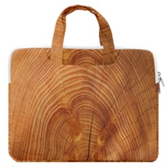 Annual Rings Tree Wood Macbook Pro13  Double Pocket Laptop Bag by artworkshop