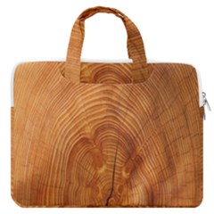 Annual Rings Tree Wood Macbook Pro 16  Double Pocket Laptop Bag  by artworkshop