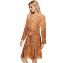 Annual Rings Tree Wood Long Sleeve Velour Robe View2