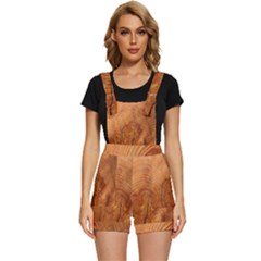 Annual Rings Tree Wood Short Overalls