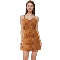 Annual Rings Tree Wood Short Frill Dress