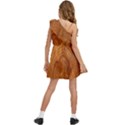 Annual Rings Tree Wood Kids  One Shoulder Party Dress View4