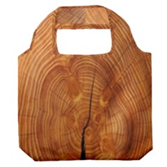 Annual Rings Tree Wood Premium Foldable Grocery Recycle Bag